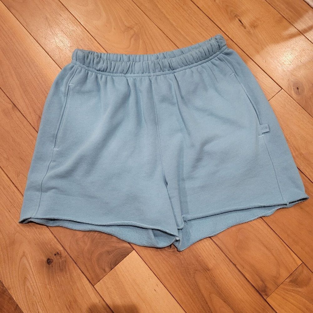 NWT ATM Womens Cotton Cozy Comfy Shorts Ocean Blue Loungewear sz S